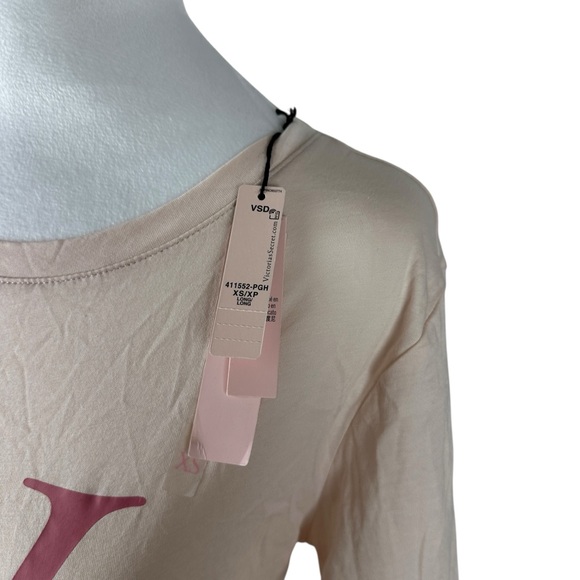 Women’s Y2K Brand New Victorias Secret Pink Center Logo Cute Shirt Size XS - Picture 5 of 8